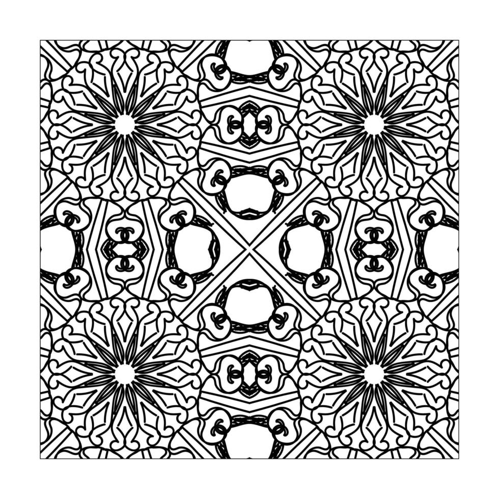 Mandala Musterdesign Blumenverzierung. vektor