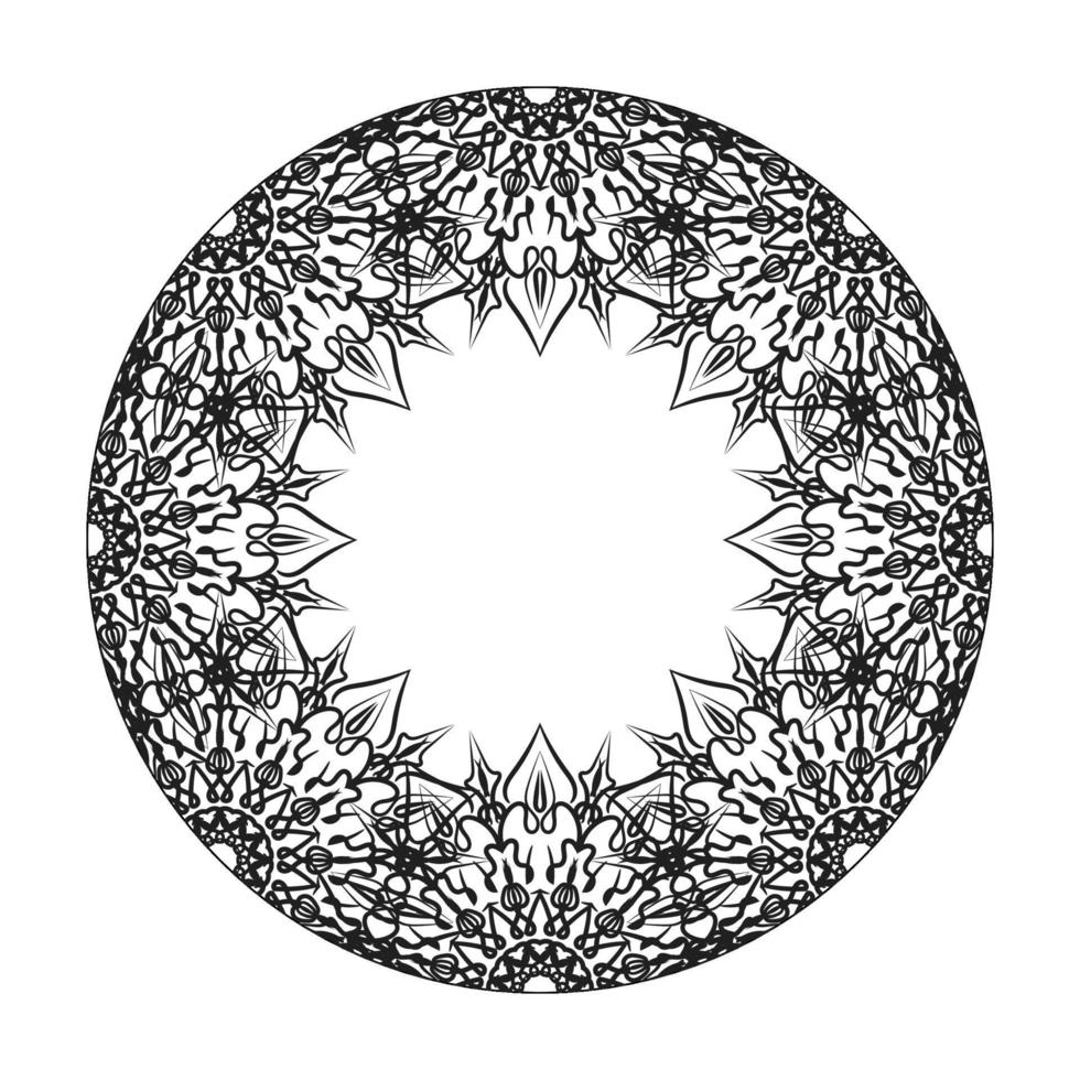 handgezeichnetes Mandala. dekoration in ethnischer orientalischer gekritzelverzierung. vektor