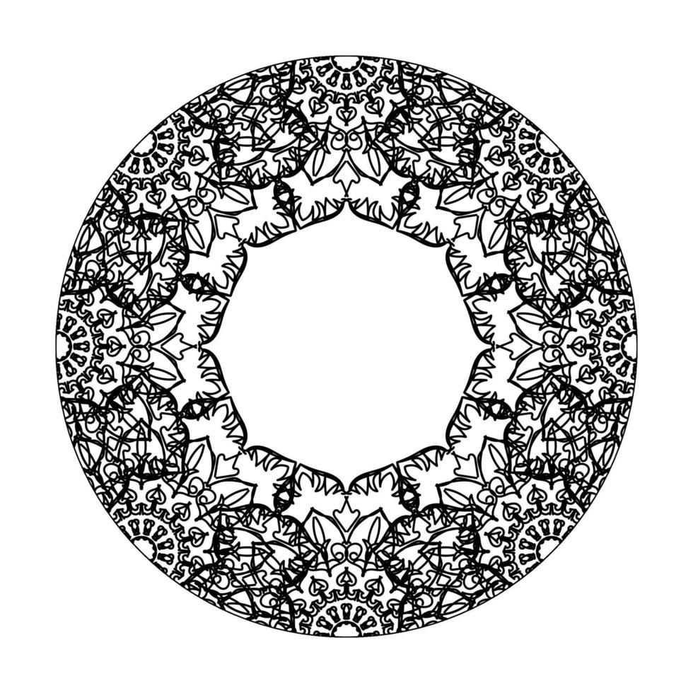 handgezeichnetes Mandala. dekoration in ethnischer orientalischer gekritzelverzierung. vektor