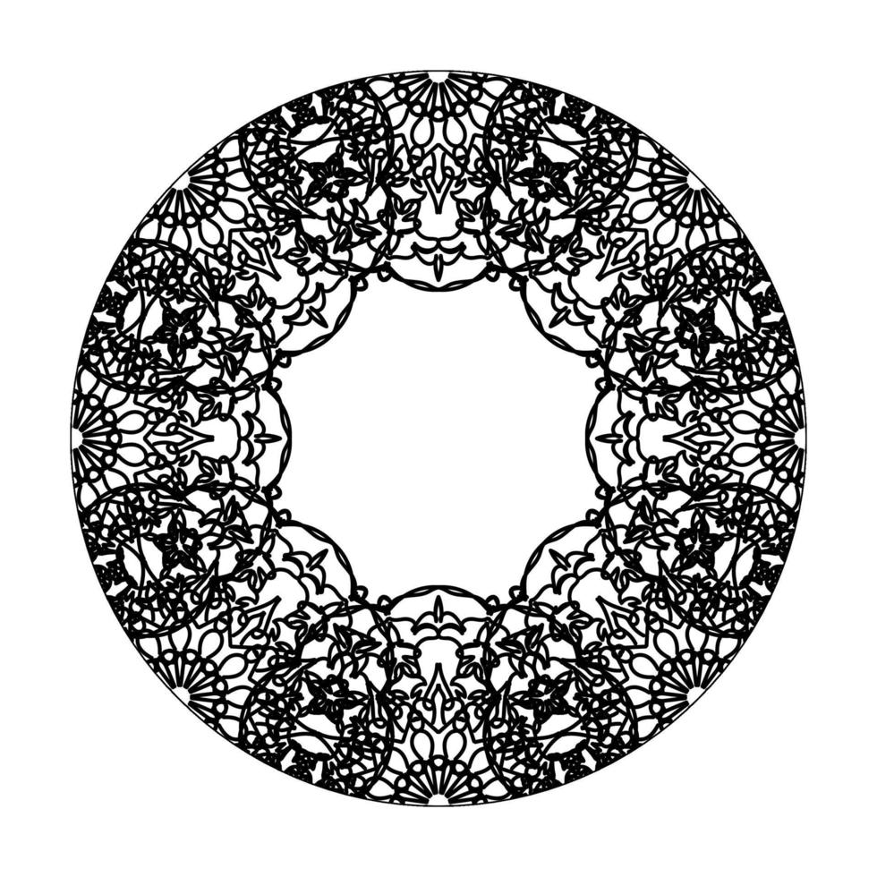 cirkulära mönster mandala konst dekoration element. vektor