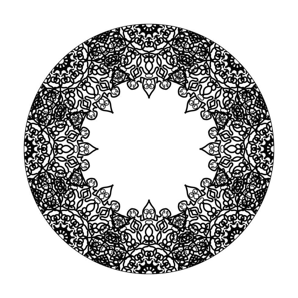 Kreismuster-Mandala-Kunstdekorationselemente. vektor
