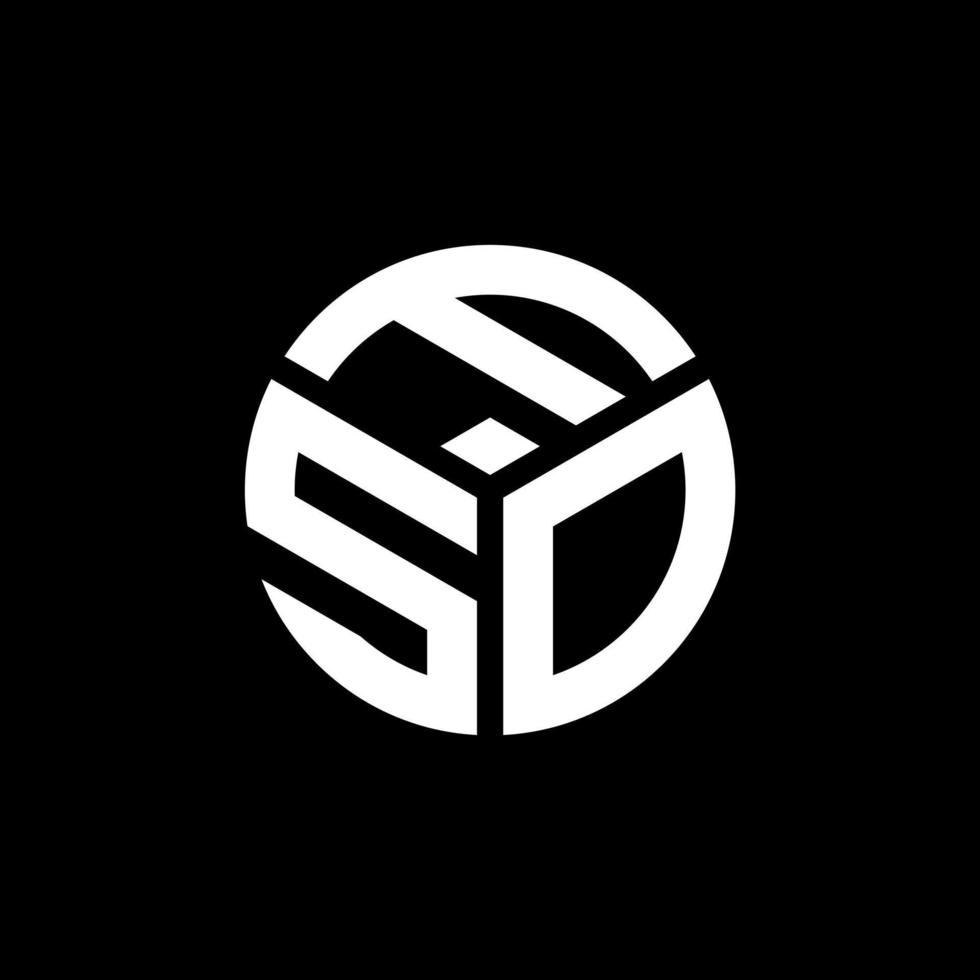 fso-Brief-Logo-Design auf schwarzem Hintergrund. fso kreatives Initialen-Brief-Logo-Konzept. fso Briefgestaltung. vektor