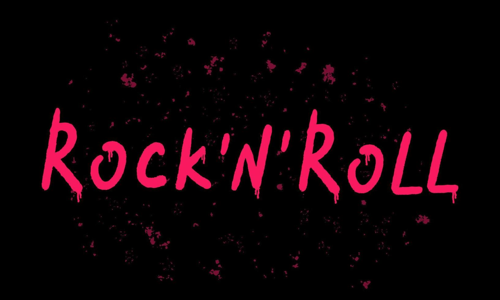 Rock'n'Roll-Text, Rockmusikdruck, Graffiti. Illustration für Druck, Hintergründe, Umschläge, Verpackungen, Grußkarten, Poster, Aufkleber, Textil- und Saisondesign. vektor