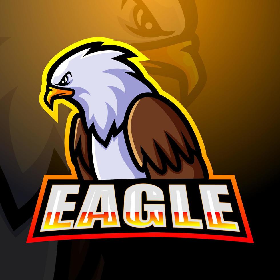 adler-maskottchen-esport-logo-design vektor