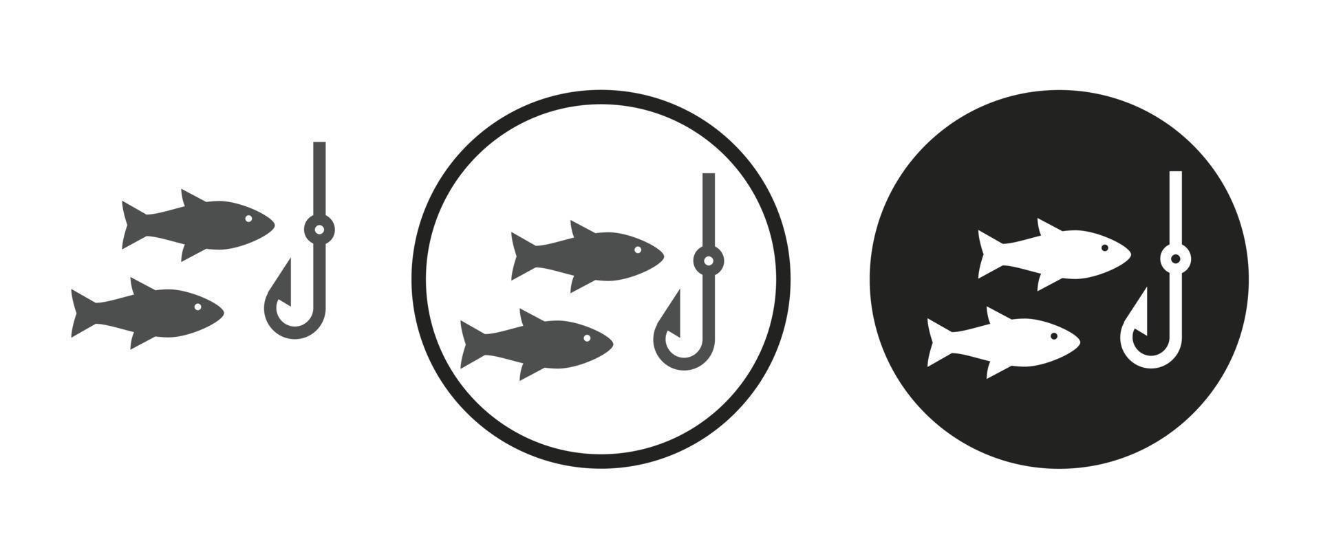 Symbol für Sportfischen. Web-Icon-Set .Vektor-Illustration vektor