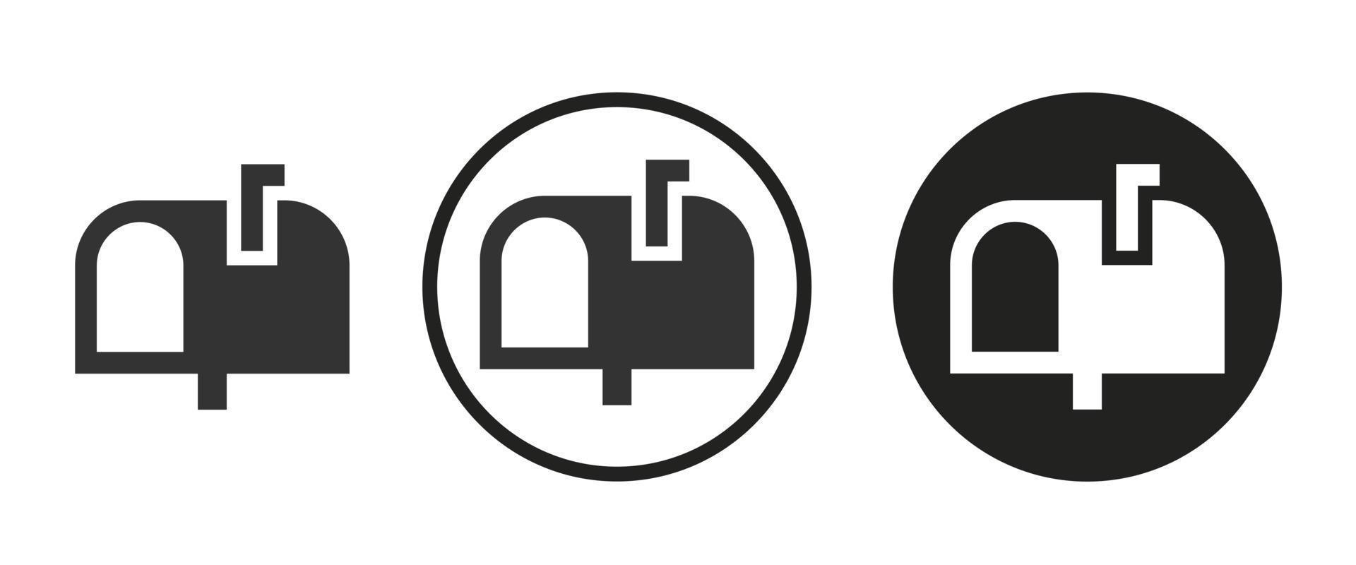 Mailbox-Symbol . Web-Icon-Set .Vektor-Illustration vektor