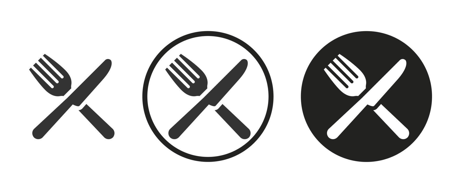 Messer und Probensymbol. Web-Icon-Set .Vektor-Illustration vektor