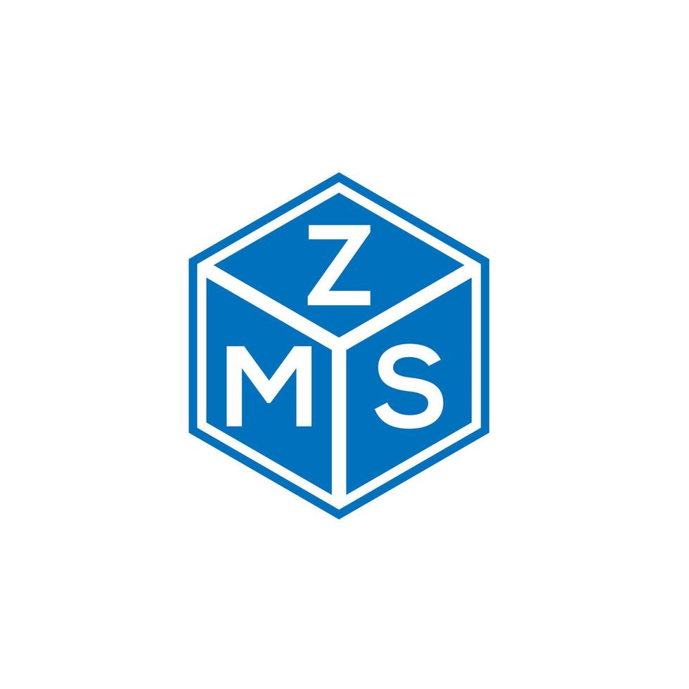 zms-Brief-Logo-Design auf weißem Hintergrund. zms kreatives Initialen-Buchstaben-Logo-Konzept. zms Briefgestaltung. vektor