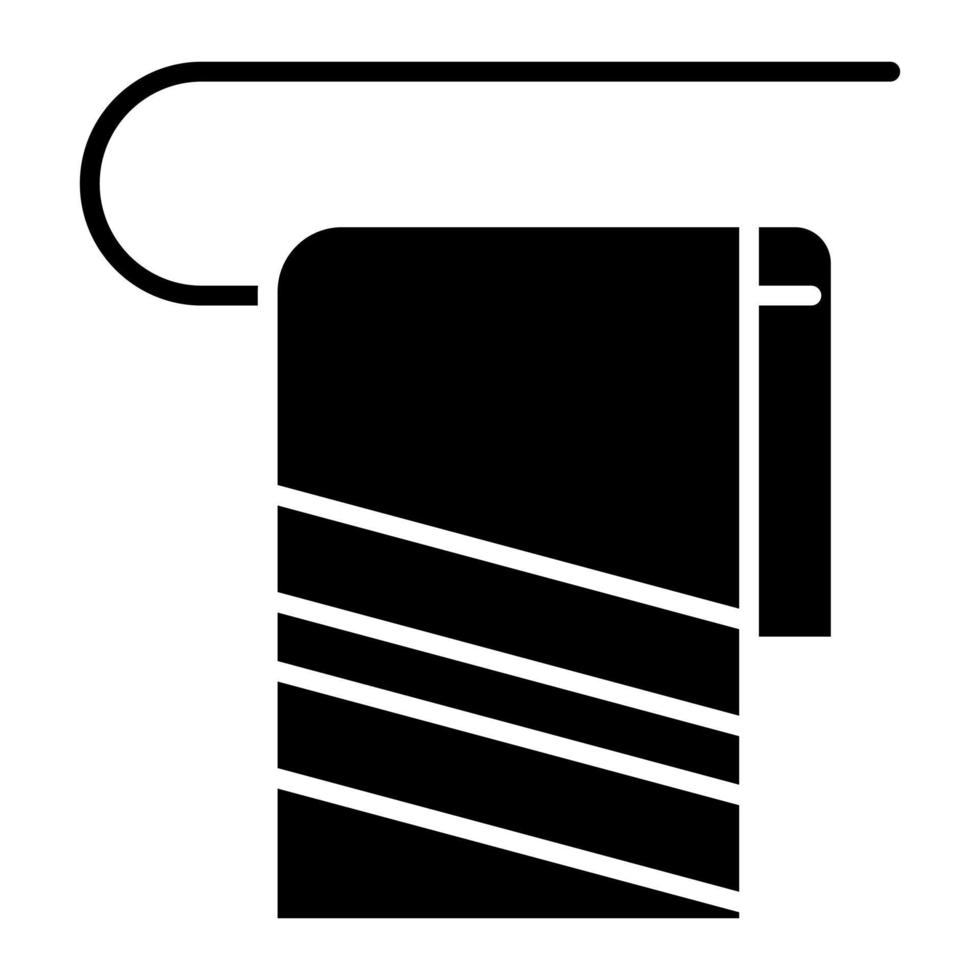 Handtuch-Glyphe-Symbol vektor