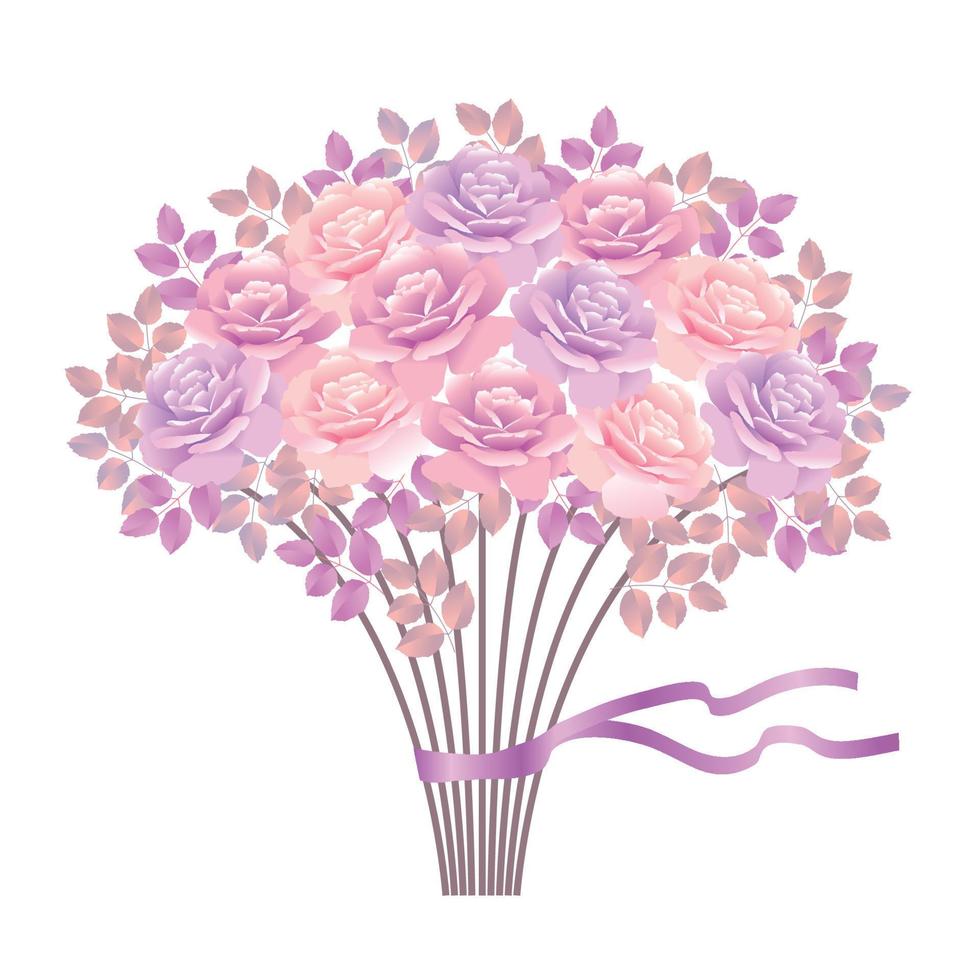 Blumenstrauß aus Rosenvektorillustration vektor