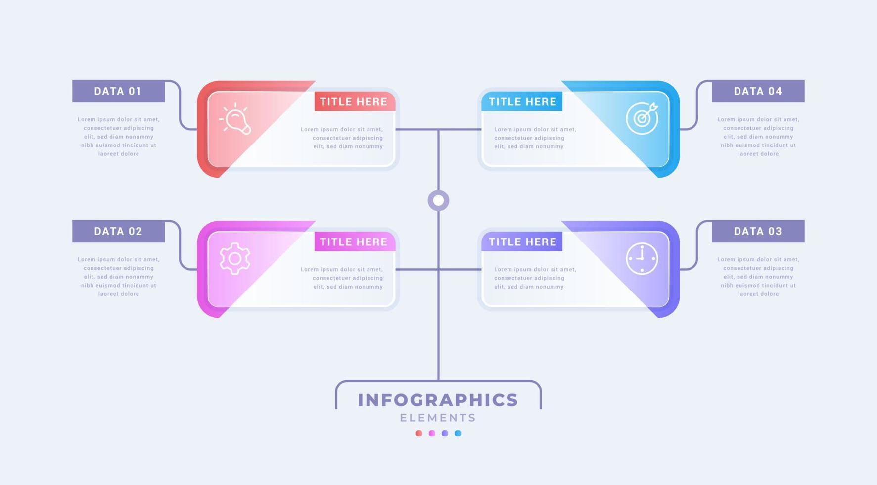 business infographic mall med fyra alternativ vektor