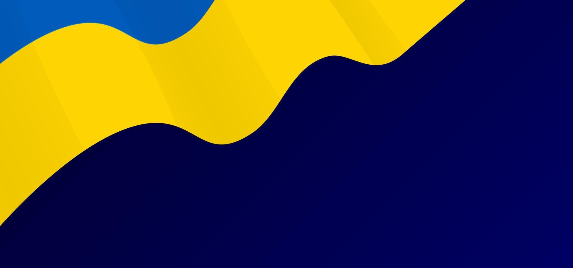 Vektorhintergrund mit ukrainischer Flagge. Nationalflagge mit blauem Hintergrund und freiem Platz für Text vektor