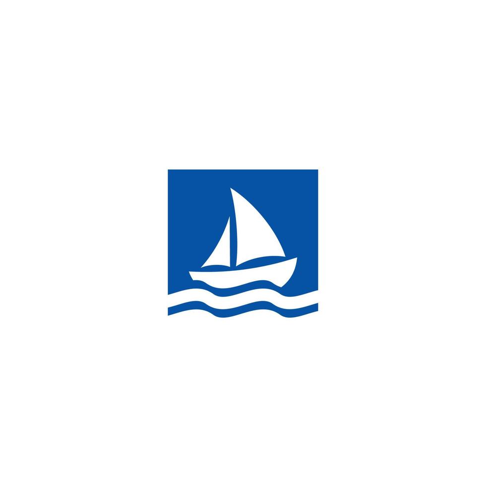 Segelboot-Logo oder Icon-Design vektor