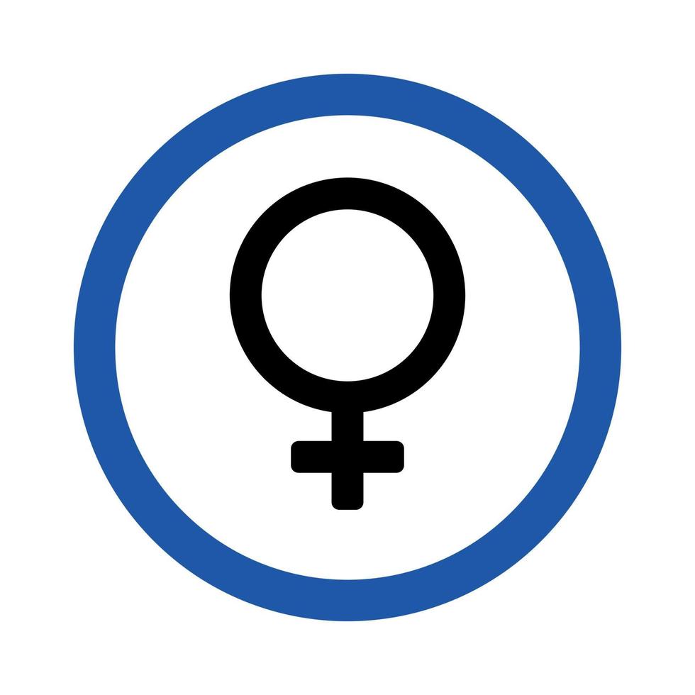 weibliches Geschlechtssymbol. Frauenzeichen. Vektor-Illustration vektor
