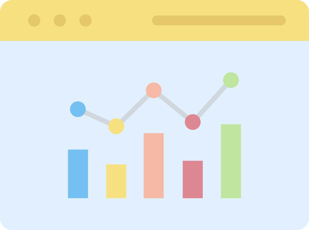 webbsida statistik platt färgikon vektor