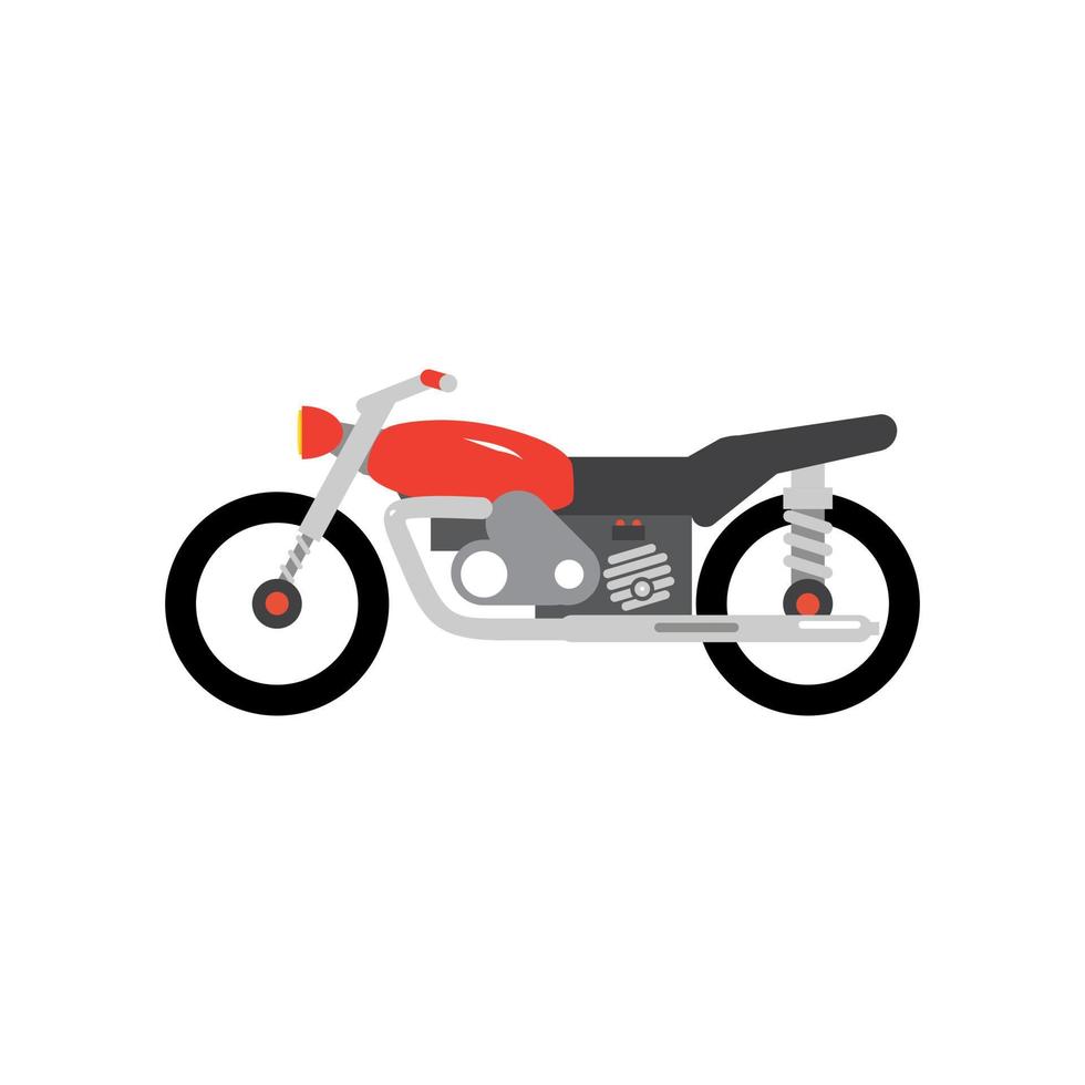 motorcykel platt färgikon vektor