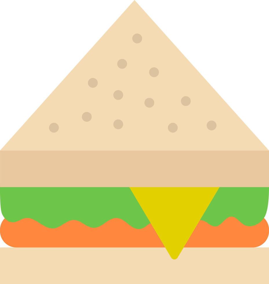 Sandwich flaches Farbsymbol vektor