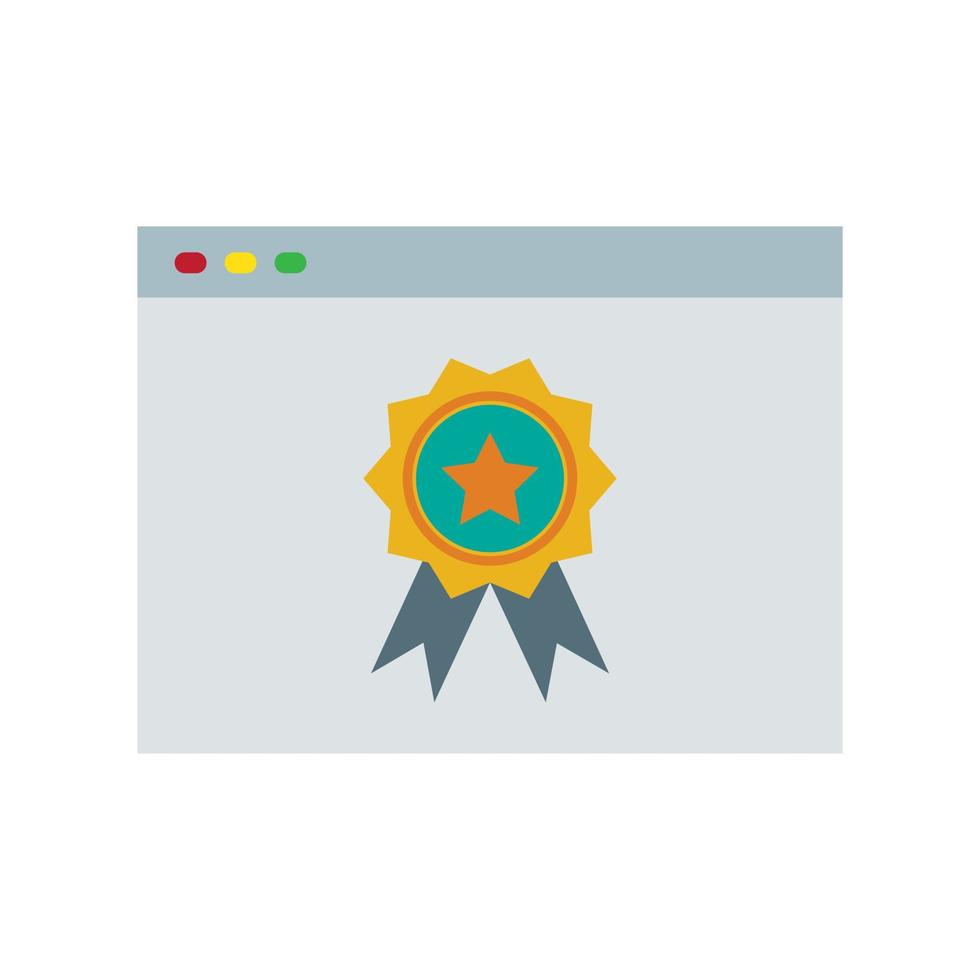 web award platt färgikon vektor