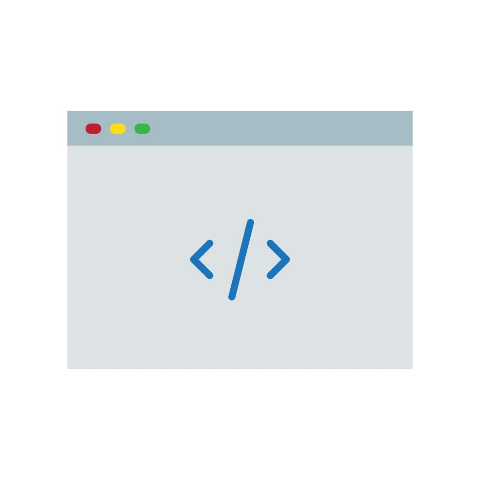 Symbol für die flache Farbe des Codes vektor