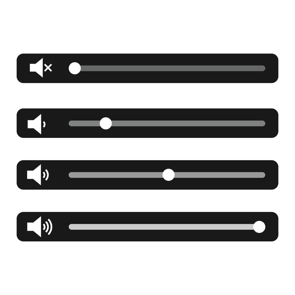 Symbolillustration für Soundeinstellungen, für Website, App, Design. vektor