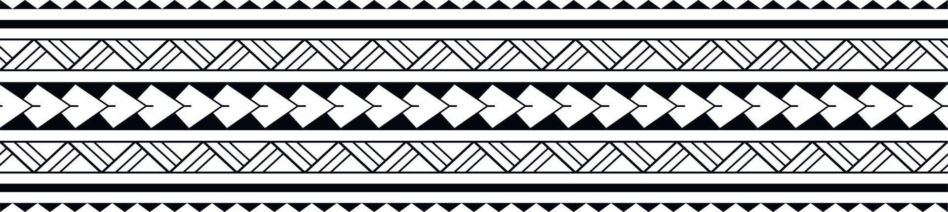 maori polynesiskt tatueringsarmband. tribal ärm sömlösa mönster vektor. vektor
