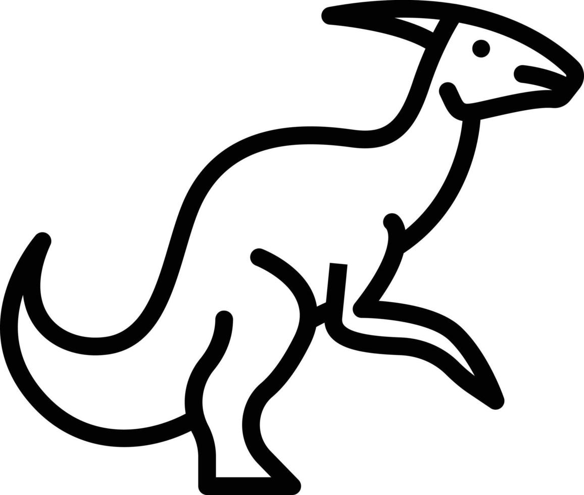 parasaurolophus-vektorillustration auf einem hintergrund. hochwertige symbole. vektorikonen für konzept und grafikdesign. vektor