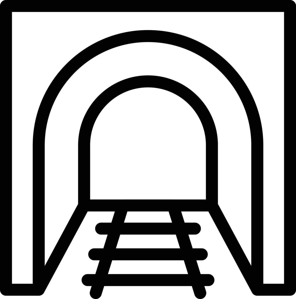 tunnelvektorillustration auf einem hintergrund. hochwertige symbole. vektorikonen für konzept und grafikdesign. vektor