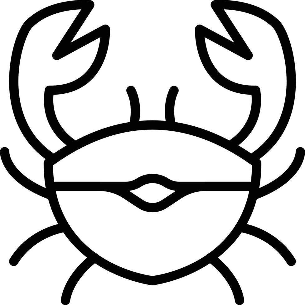 krabba vektor illustration på en bakgrund. premium kvalitetssymboler. vektor ikoner för koncept och grafisk design.