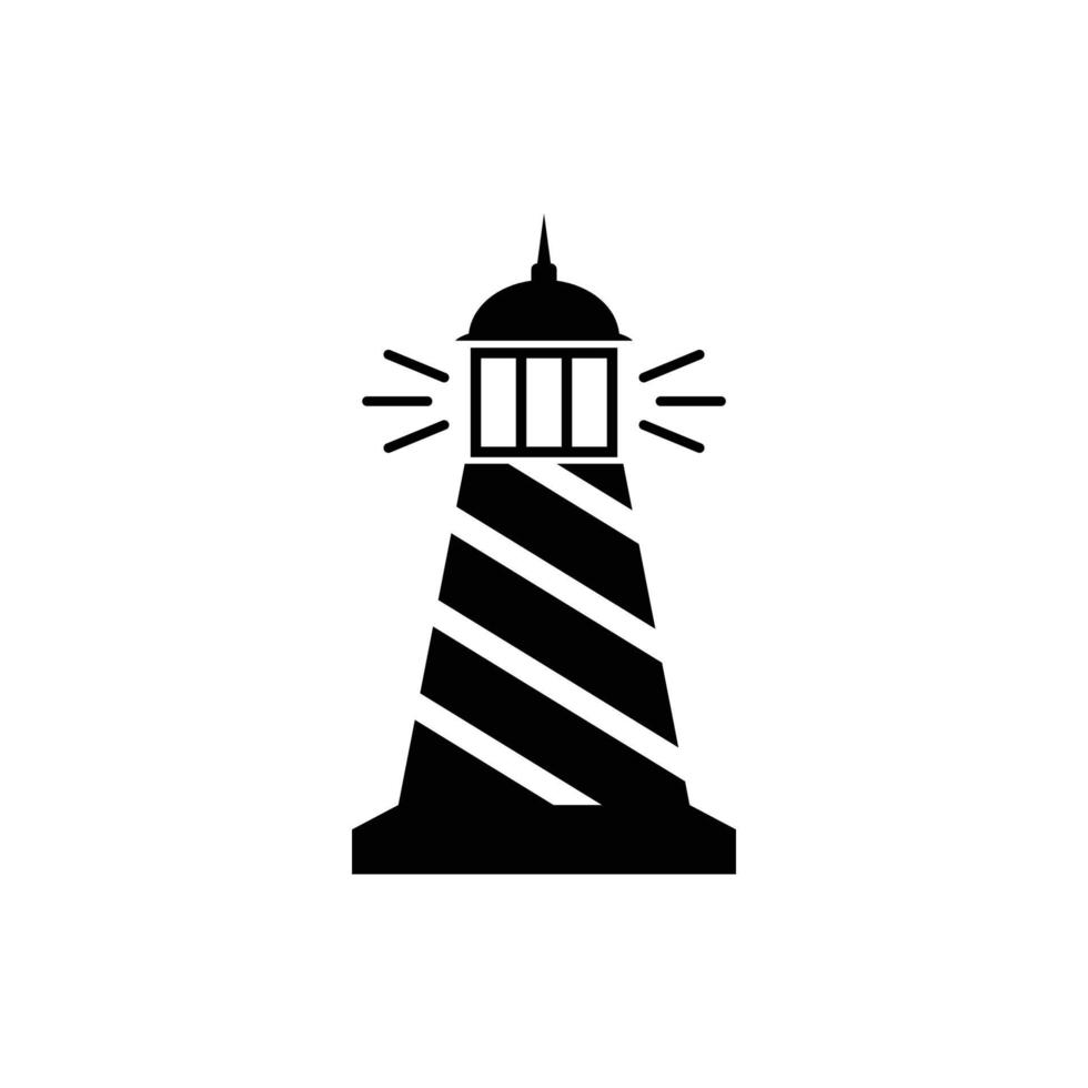 Leuchtturm-Icon-Design-Vorlage vektor