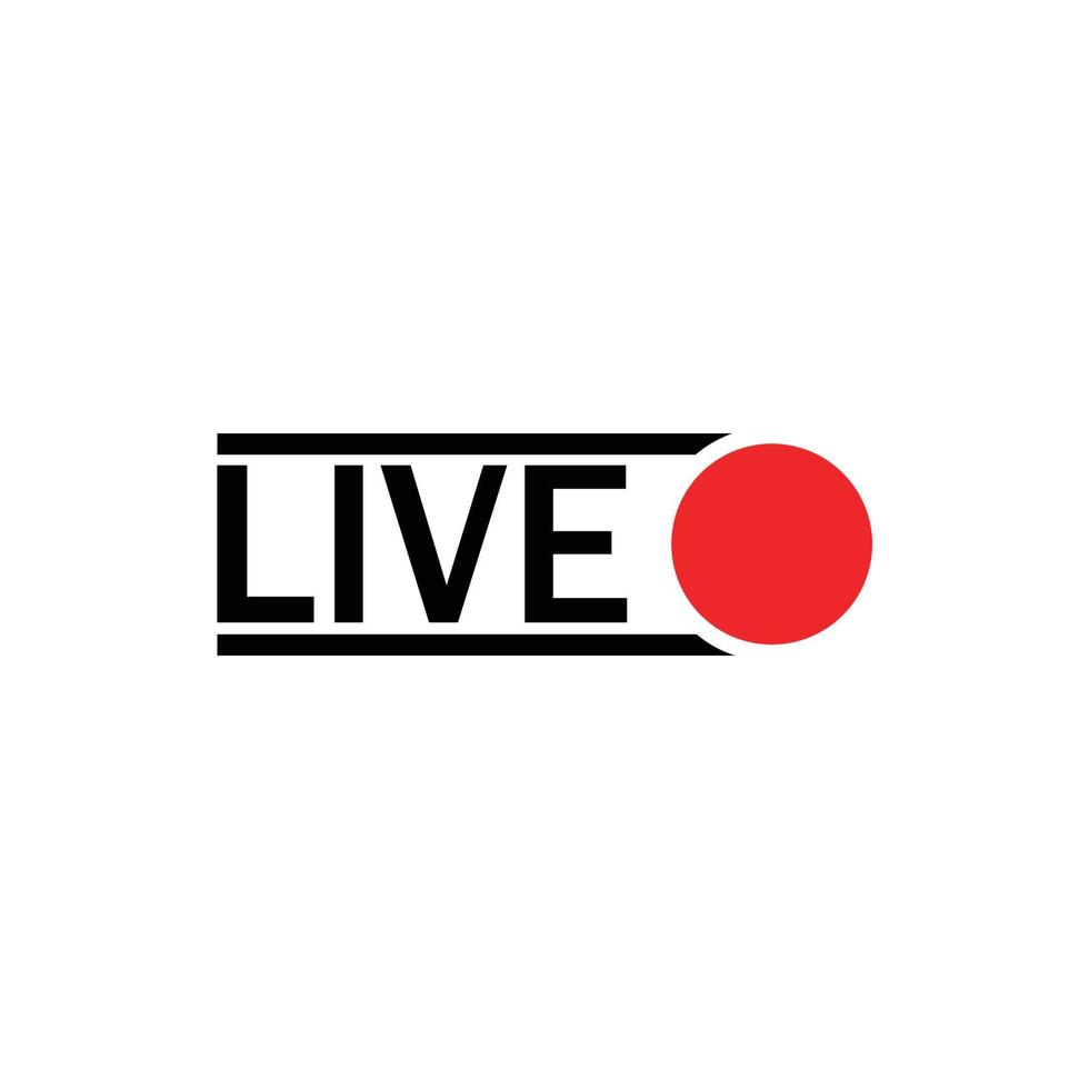 Live-Streaming-Icon-Design-Vorlage vektor