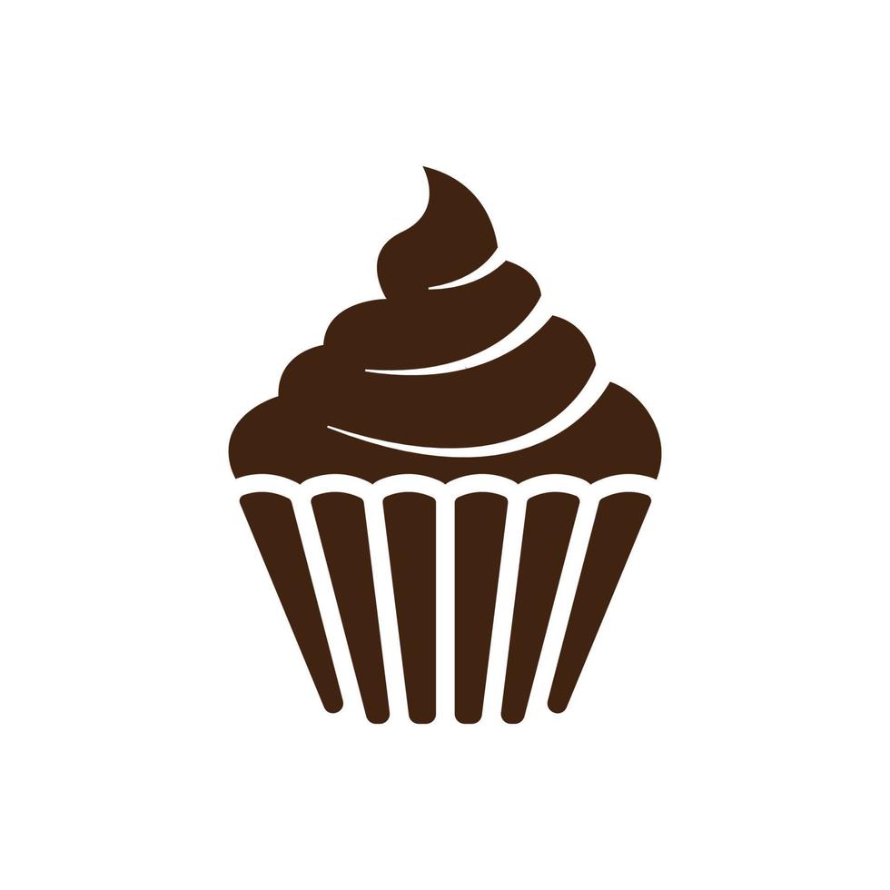 Cupcake-Logo-Icon-Design-Vorlagenvektor vektor