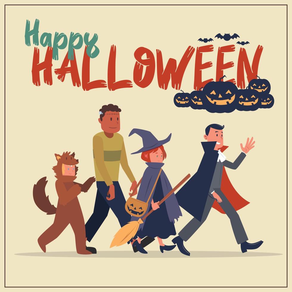 halloween illustration affisch vektor