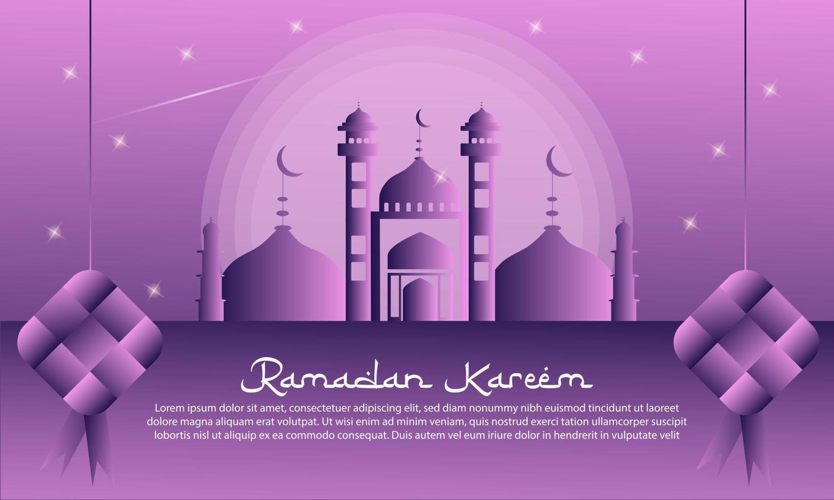 Ramadan-Hintergrund mit weichen Farbverläufen vektor