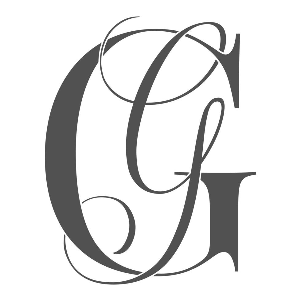 gg, gg, monogram logotyp. kalligrafiska signatur ikon. bröllop logotyp monogram. modern monogram symbol. par logotyp för bröllop vektor