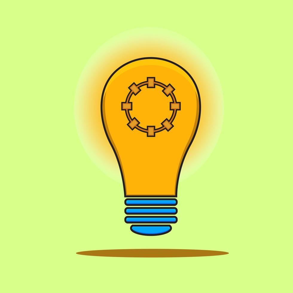 illustration av glödlampa ikonen lampa vektor