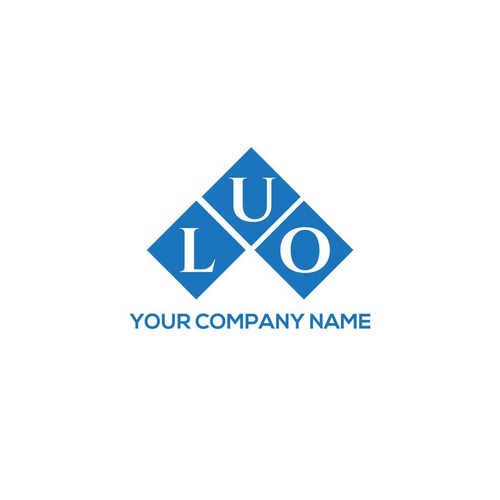 Luo-Brief-Logo-Design auf weißem Hintergrund. luo kreative Initialen schreiben Logo-Konzept. Luo-Buchstaben-Design. vektor