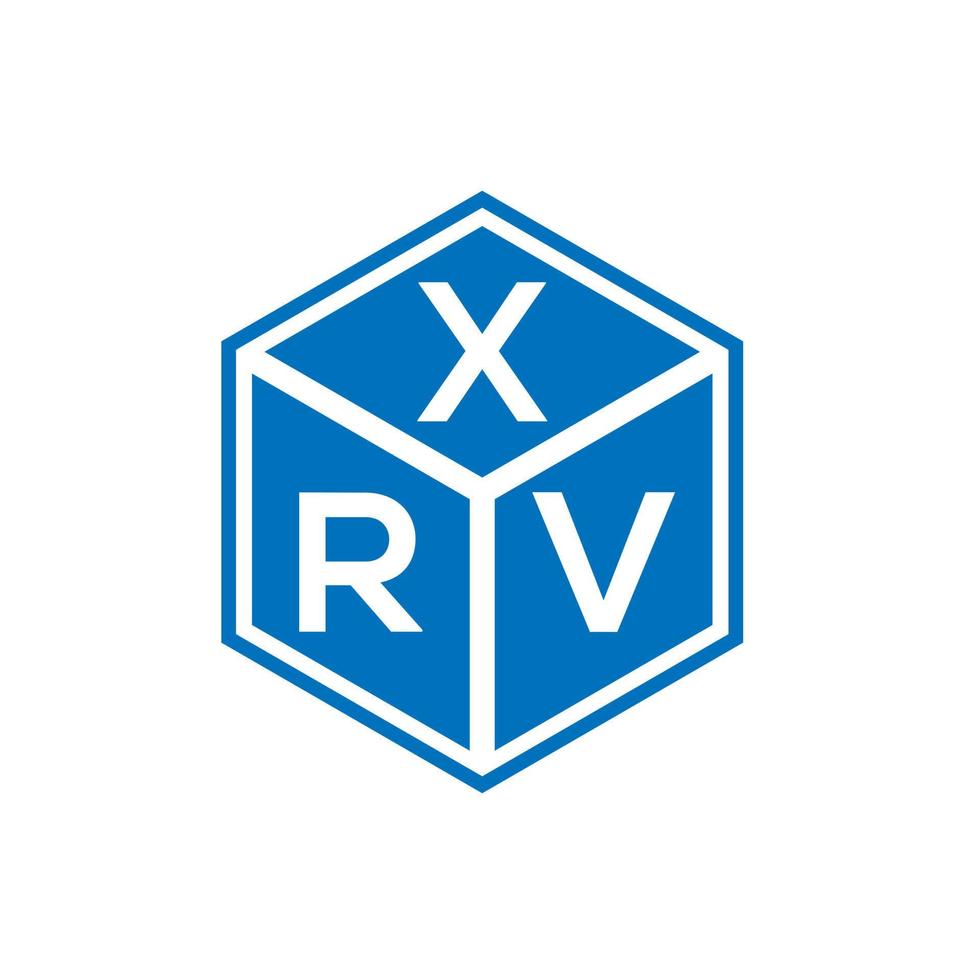 xrv-Brief-Logo-Design auf weißem Hintergrund. xrv kreative Initialen schreiben Logo-Konzept. xrv Briefgestaltung. vektor