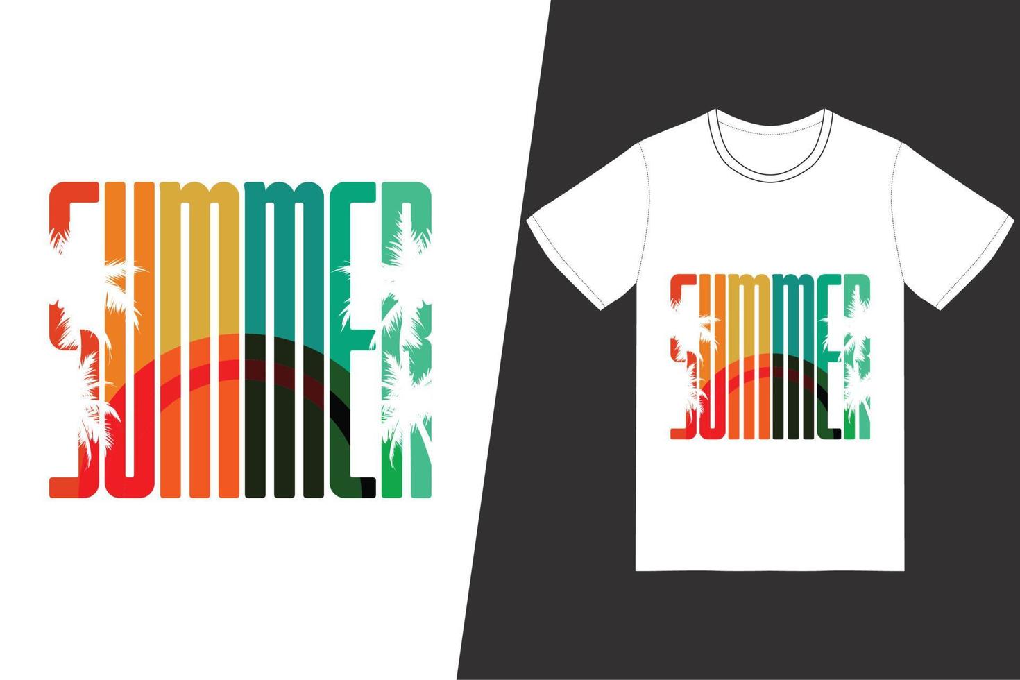 Sommer-T-Shirt-Design. Sommer-T-Shirt-Design-Vektor. für T-Shirt-Druck und andere Zwecke. vektor