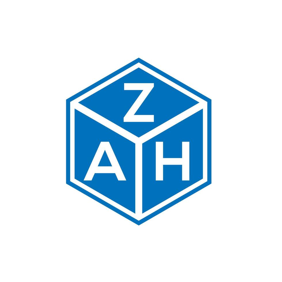 zah-Buchstaben-Logo-Design auf weißem Hintergrund. zah kreative Initialen schreiben Logo-Konzept. zah Briefgestaltung. vektor