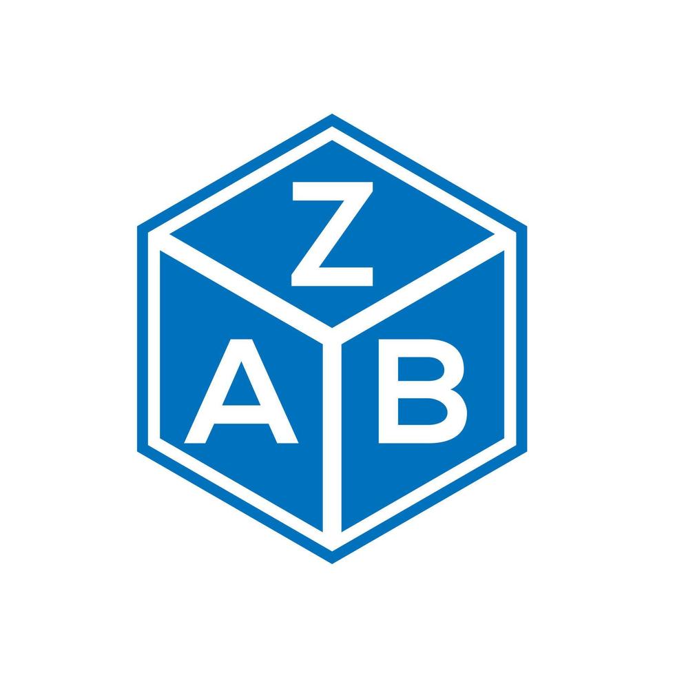 zab brev logotyp design på vit bakgrund. zab kreativa initialer brev logotyp koncept. zab bokstav design. vektor