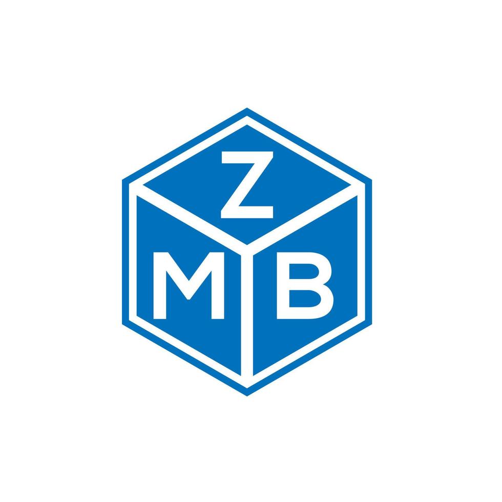 zmb-Brief-Logo-Design auf weißem Hintergrund. zmb kreative Initialen schreiben Logo-Konzept. zmb Briefgestaltung. vektor