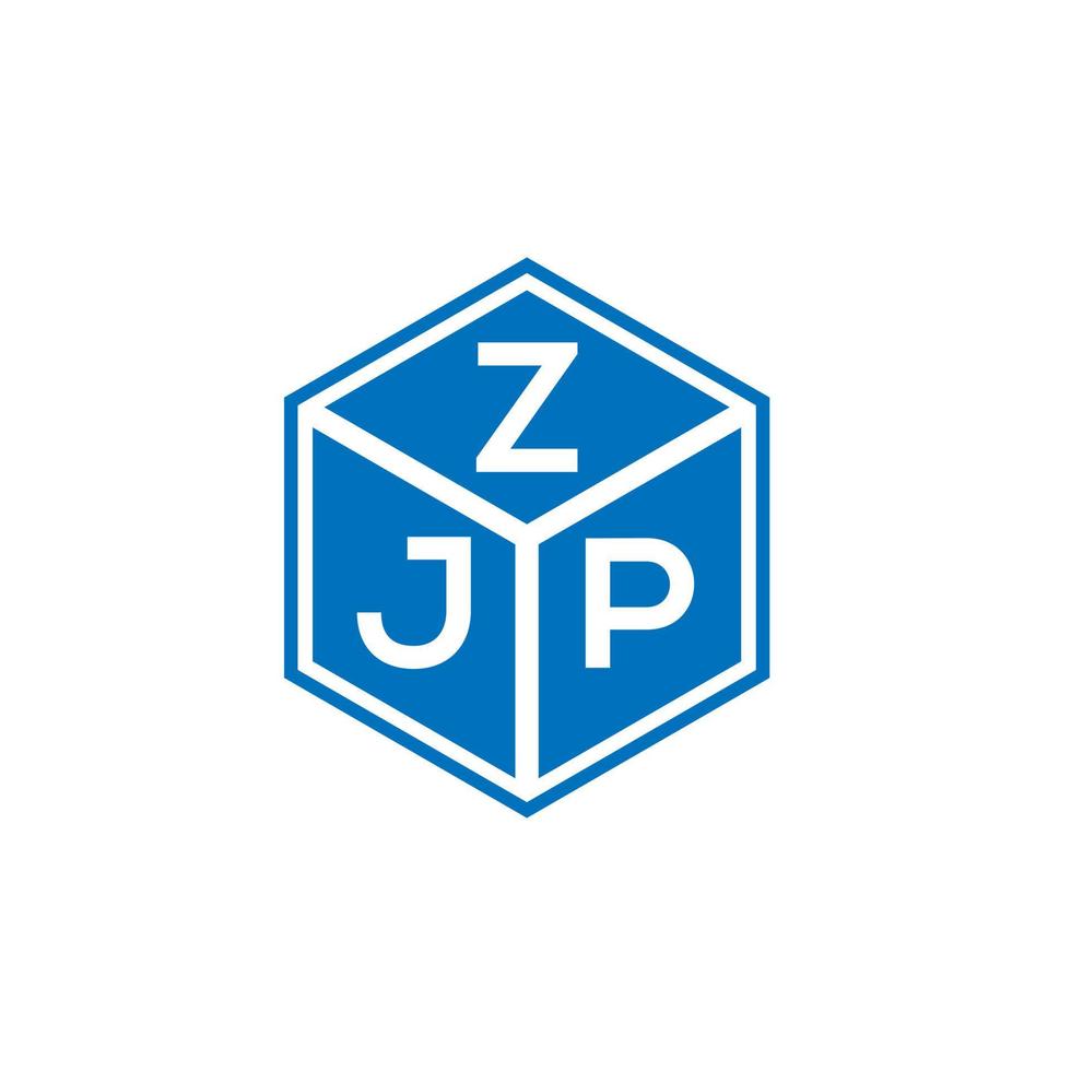 zjp brev logotyp design på vit bakgrund. zjp kreativa initialer brev logotyp koncept. zjp bokstavsdesign. vektor