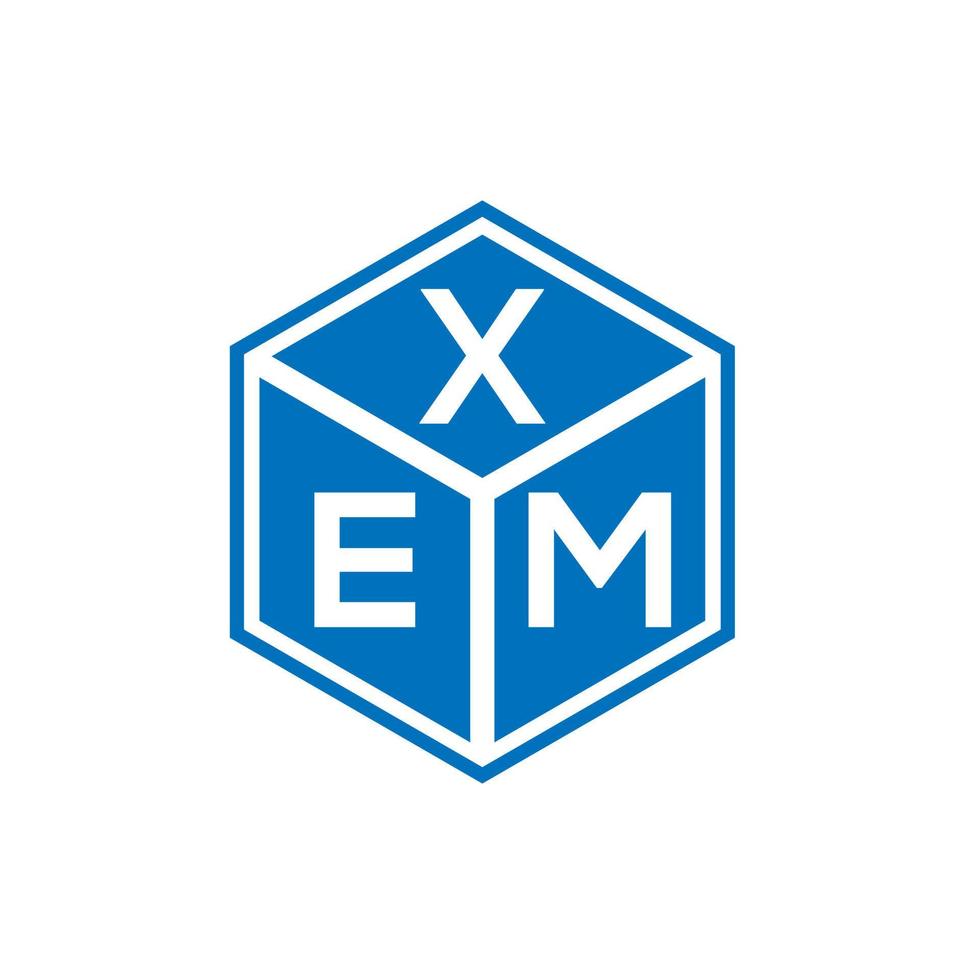 xem-Brief-Logo-Design auf weißem Hintergrund. xem kreative Initialen schreiben Logo-Konzept. xem Briefgestaltung. vektor