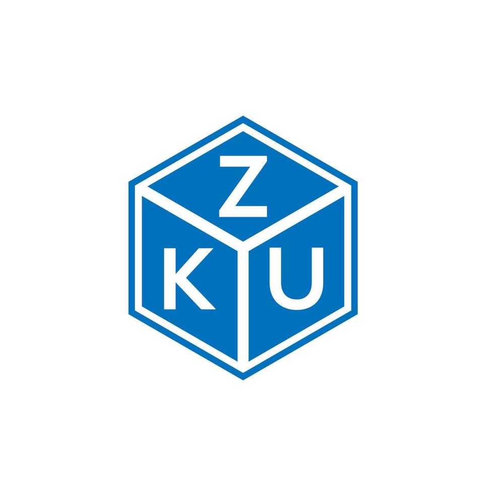 zku brev logotyp design på vit bakgrund. zku kreativa initialer brev logotyp koncept. zku bokstavsdesign. vektor