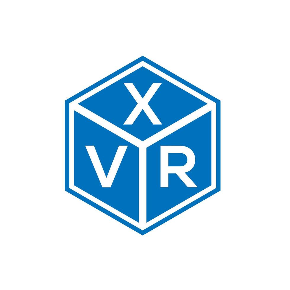 xvr-Brief-Logo-Design auf weißem Hintergrund. xvr kreative Initialen schreiben Logo-Konzept. xvr Briefgestaltung. vektor
