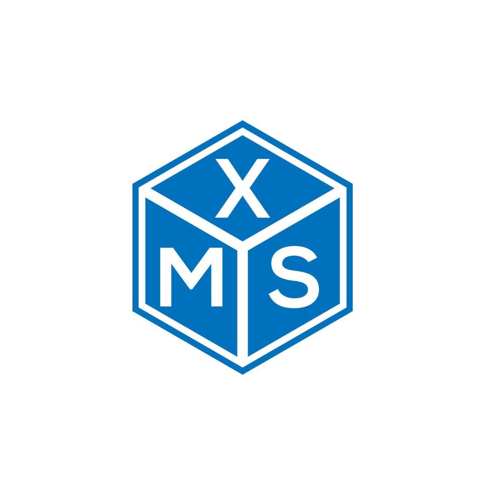 xms-Brief-Logo-Design auf weißem Hintergrund. xms kreative Initialen schreiben Logo-Konzept. xms Briefgestaltung. vektor