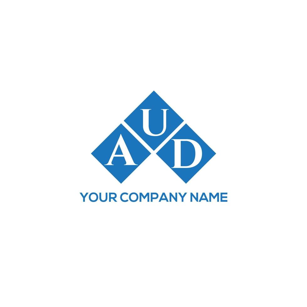 aud-Buchstaben-Logo-Design auf weißem Hintergrund. aud kreative Initialen schreiben Logo-Konzept. Aud-Briefgestaltung. vektor