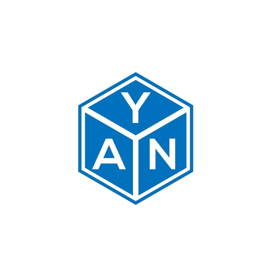 Yan-Brief-Logo-Design auf weißem Hintergrund. yan kreative Initialen schreiben Logo-Konzept. Yan-Buchstaben-Design. vektor