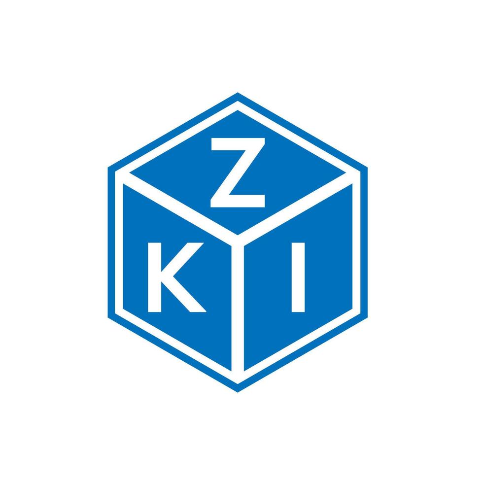 zki-Brief-Logo-Design auf weißem Hintergrund. zki kreative Initialen schreiben Logo-Konzept. zki Briefdesign. vektor