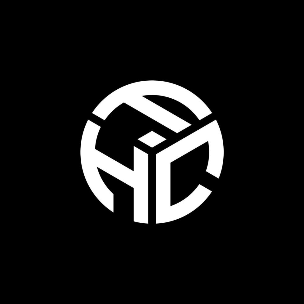 fhc brev logotyp design på svart bakgrund. fhc kreativa initialer brev logotyp koncept. fhc bokstavsdesign. vektor